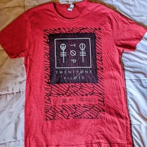 Large Red Twenty One Pilots Shirt